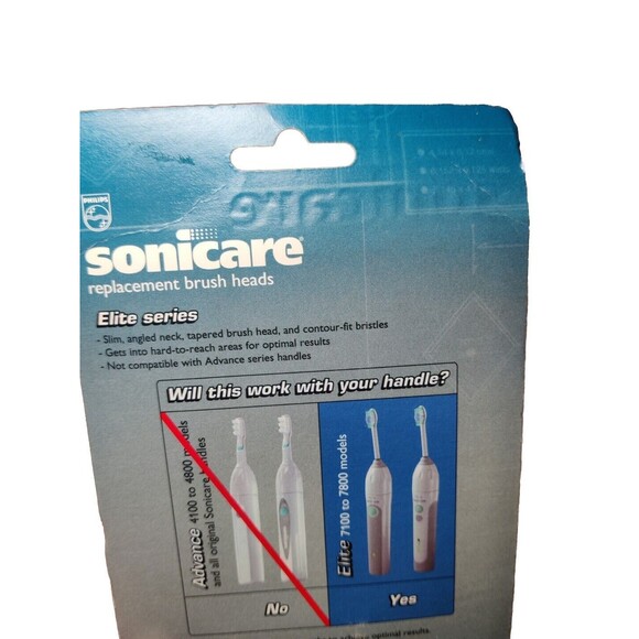 Philips Sonicare Replacement Brush Heads 2 Pack Elite Series 7100-7800 Models - Picture 4 of 4